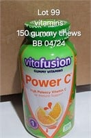 BB 4/24 Gummy Vitamins VITAFUSION PowerC PK/150