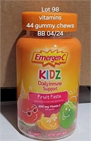 BB 4/24 Child Vitamins Fruit Fiesta Gummies PK/44