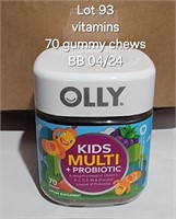BB 4/24 Childrens Vitamins Gummy Chews PK/70