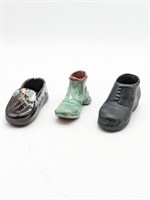 Lot of 3 Ceramic Shoes