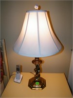 EXTREMELY HEAVY BRASS LAMP WITH A TWIST
