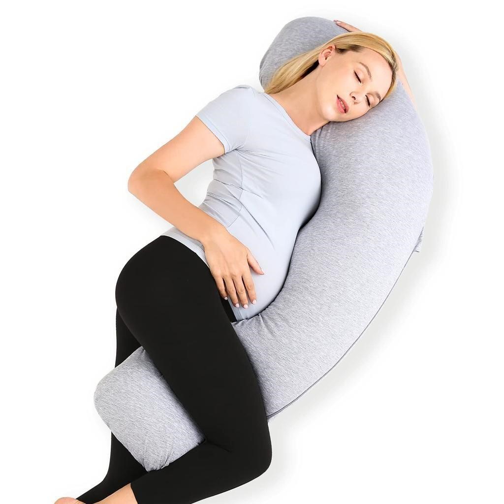 Momcozy Pregnancy Pillows for Side Sleeping, J