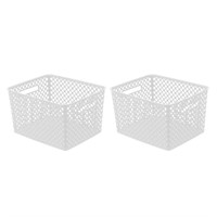 C546  Mainstays Large Decorative Basket, 2 Pack, W