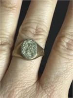 Antique Man’s 10K Gold Ring Pyrite Center Stone