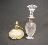 Two various vintage glass perfume bottles