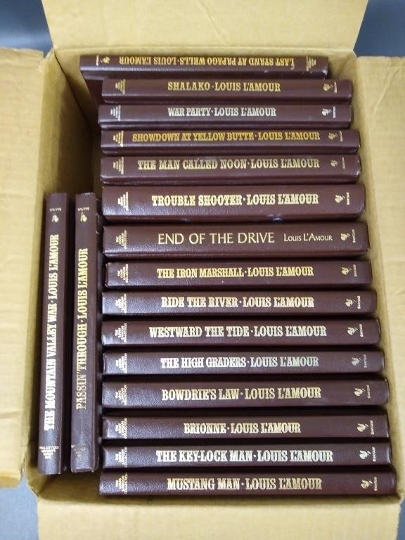 17 Hardcover Books by Louis L'Amour Collection