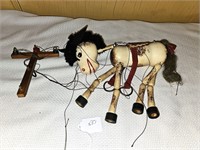 Old Wooden Marionette Horse