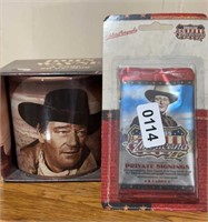 John Wayne "A Code" 20oz Mug & DonRuss Cards
