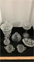 Assorted vintage cut glass