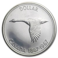 1967 Canada Silver Dollar Flying Goose Bu