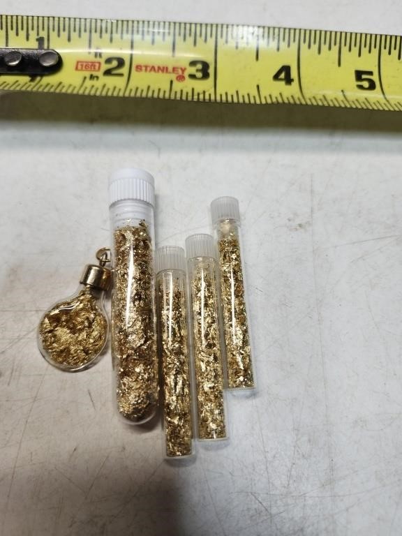 5 vials of 24k gold foils