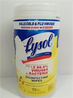 G) ~95ct Lysol Disinfecting Wipes, lemon lime