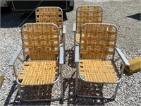 (4) Vintage Aluminum Lawn Chairs