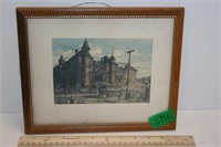 Omer Seamon Vintage Terre Haute House Print