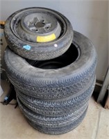 4 tires. Michelin  205/70 R15. Including 1 spare