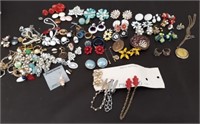 Box Vintage Fashion Jewelry- Lots of Earrings