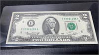 Uncirculated USA Two  Dollar Bill