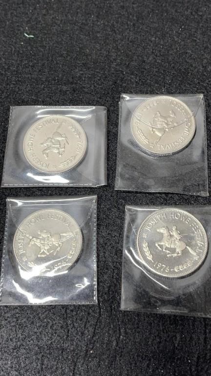 Four 1976 Joe Howe Dollar Coins