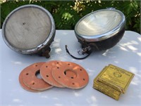 Early Plymouth Head Lights, Stop & Tail Lamp Door