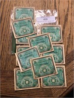 (11) 1944 France Currency Notes