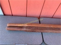 Wheel barrow wooden replacement handle set