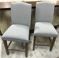 Pair of Gray Upholstered Counter Height NEW!!