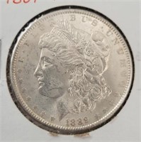 1889-P Morgan Silver Dollar, Higher Grade