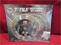 King Diamond 7" Tile Diamond Blades Unused