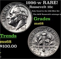 1996-w Roosevelt Dime RARE! 10c Grades GEM+++ Unc