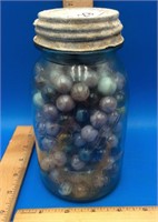 Vintage Ball Perfect Mason Jar Of Vintage Marbles