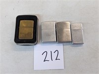 Lot of Zippo Lighters