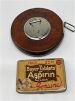 (2) Vintage: 1- Lufkin Rule Co. Measuring Tape, +