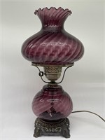 Vintage Electric Purple Glass Parlor Lamp, 2/2
