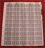 CANADA 1935 USED SHEET POSTAGE DUE STAMPS # J17