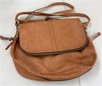 Brown leather purse