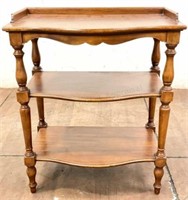 Vintage Traditional Style 3-tier Wood Side Table