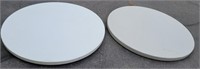 (2) White/Tan Round LifeTime Tables