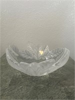Lalique Oak Leaf Bowl Signed