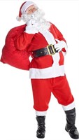 New) size M Morph Santa Claus Costume for Men Red