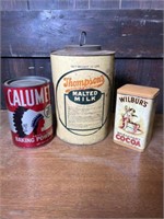 Thompson Malted Milk Can & Vintage Cans