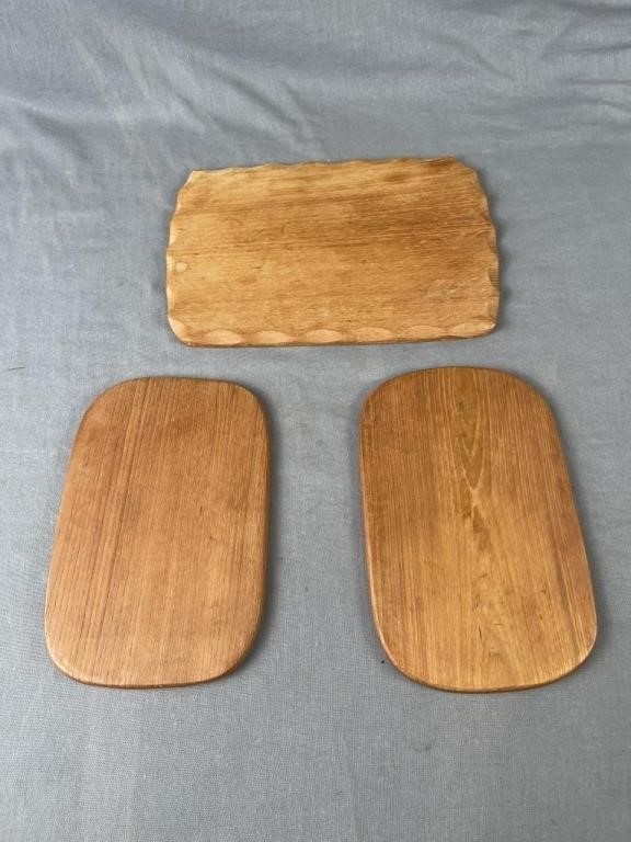 3 Mid Century Teak Trivets