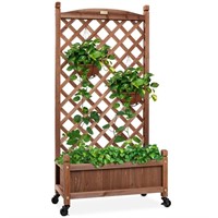 E9130  Best Choice Wood Planter Box 48in, Walnut