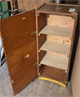 Toy box converted to storage, 2 crates, walker
