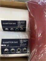 HAMPTON BAY DEEP SEAT PILLOWS AND COVER RET. $110