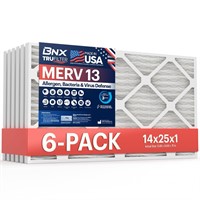 BNX TruFilter 14x25x1 Air Filter MERV 13 (6-Pack)