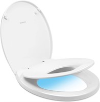 Round Toilet Seat with Slow Close Seat, Easy Clean