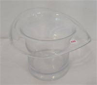 Signed Shannon Crystal Clear Glass Top Hat Bowl.
