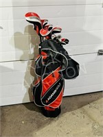 set of Adams golf clubs & bag