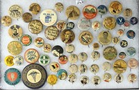 Frame of 65 Old Buttons