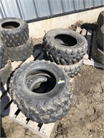 Four quad tires, two 25x8.00-12NHS & two